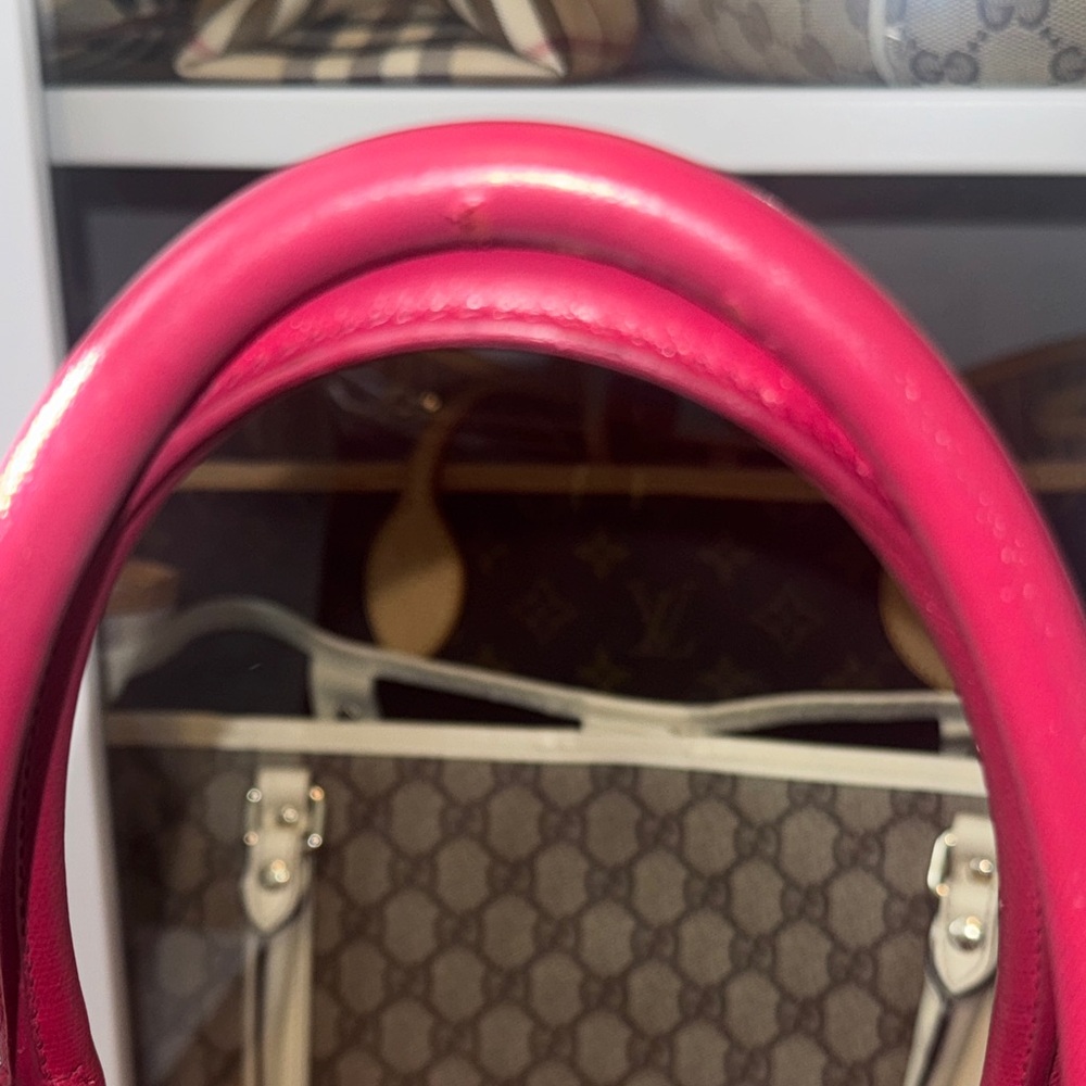 AUTHENTIC Prada Women's Red Leather Satchel - Picture 8 of 15